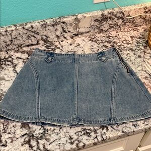 Eesome Blue A-Line Denim Skirt